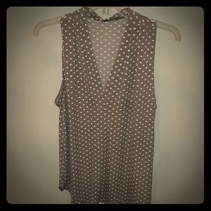 Beacon sleeveless polka dot top